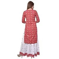 Woman Bandhani Printed Cotton Kurta Skirt Set-thumb1