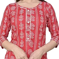 Woman Bandhani Printed Cotton Kurta Skirt Set-thumb3