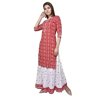 Woman Bandhani Printed Cotton Kurta Skirt Set-thumb2