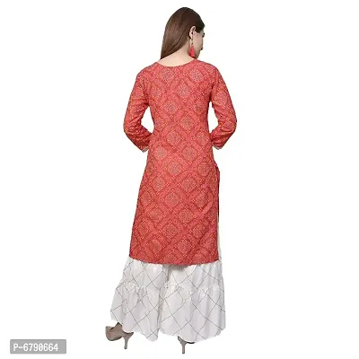 Elegant Cotton Printed Kurti With Sharara Set For Women-thumb2