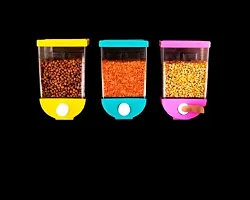 Push Button Wall Hanging Transparent Melamine Storage Container 1100 Ml (1Pc)-thumb4