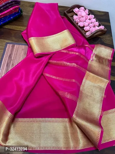 Stylist Banarasi Silk Sarees With Blouse Piece For Women-thumb0