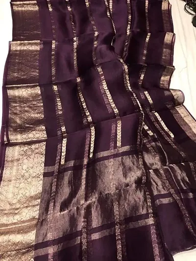 Elegant Silk Blend Saree with Blouse piece 