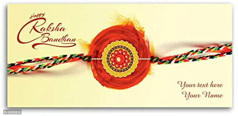 Brown Cloud Customised Exclusive Rakhi/RAKSHABANDHAN Shagun/Money/Gift Envelope/Cover/Lifafa for Gift/Festival with Personalized Text Message/Name/Photo (SERakhi 04)-thumb3