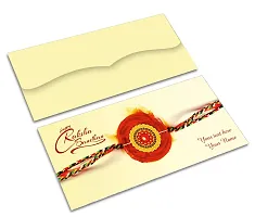 Brown Cloud Customised Exclusive Rakhi/RAKSHABANDHAN Shagun/Money/Gift Envelope/Cover/Lifafa for Gift/Festival with Personalized Text Message/Name/Photo (SERakhi 04)-thumb1