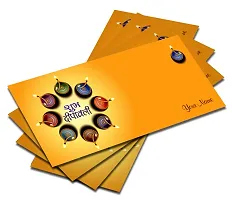 Brown Cloud Customised Exclusive Shagun/Money/Gift Envelope/Cover/Lifafa for Diwali/Deepawali with Personalized Text Message/Name/Photo (Pack of 10) (Yellow)-thumb1