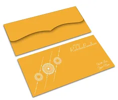 Brown Cloud Customised Exclusive Rakhi/RAKSHABANDHAN Velvet Finish Embossed Printed Shagun/Money/Gift Envelopes/Lifafa for Gift/Festival with Personalized Text Message/Name (SERakhi 14)-thumb2