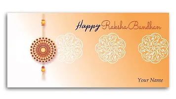 Brown Cloud Customised Exclusive Rakhi/RAKSHABANDHAN Shagun/Money/Gift Envelope/Cover/Lifafa for Gift/Festival with Personalized Text Message/Name/Photo (SERakhi 06)-thumb3