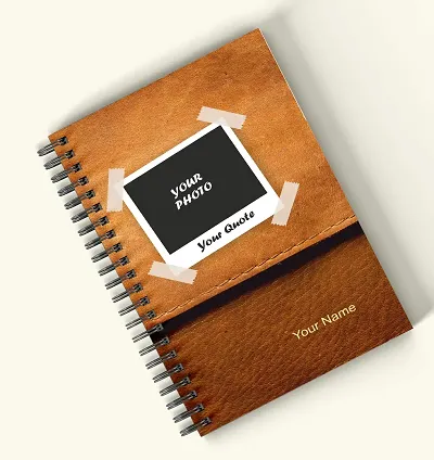 Brown Cloud Personalized WIRO Hard Bound Notebook/Diary with Personalised/Customized Message/Quote/Name/Photograph for Personal/Corporate Gift (NB WIRO013)