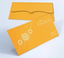 Brown Cloud Customised Exclusive Rakhi/RAKSHABANDHAN Velvet Finish Embossed Printed Shagun/Money/Gift Envelopes/Lifafa for Gift/Festival with Personalized Text Message/Name (SERakhi 14)-thumb3