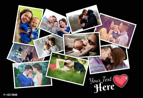 Brown Cloud Personalized Printed Photo Poster/Collage/Memories with Customized Text Message or Personalized/Customized Photograph Gift for Family/Friends 13 x 19 inch Gloss Laminated (013)-thumb0
