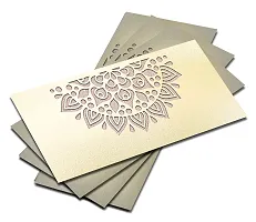 Brown Cloud Customised Exclusive Elegant Designer Laser-Cut Shagun/Money/Gift Envelope/Cover/Lifafa for Gift/Festival with Personalized Text Message/Name (SE Pearl Pink 015) (Pack of 6)-thumb2