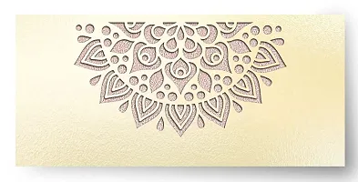 Brown Cloud Customised Exclusive Elegant Designer Laser-Cut Shagun/Money/Gift Envelope/Cover/Lifafa for Gift/Festival with Personalized Text Message/Name (SE Pearl Pink 015) (Pack of 6)-thumb1