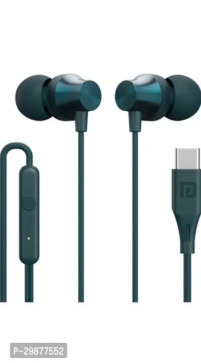 Stylish Green In-ear Wired Headphone-thumb0