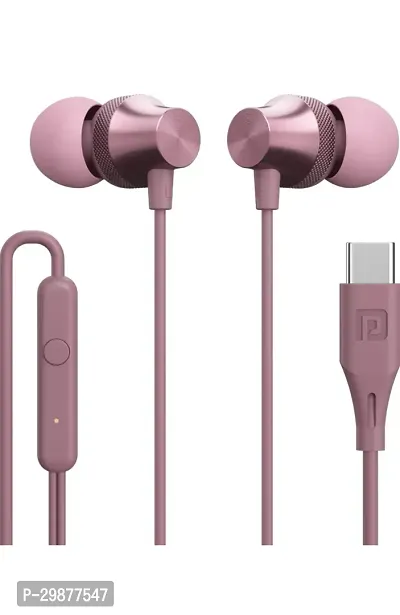 Stylish Pink In-ear Wired Headphone-thumb0