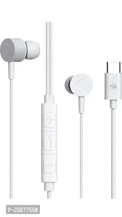 Stylish White In-ear Wired Headphone