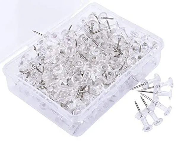 Se Online Board Pins, Push Pins, Thumb Pins for Notice Board/Bulletin Board (Transparent White Push Pin)(100Pcs)