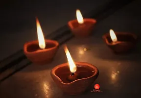 Saudeep India Diya for Puja | Clay | Diya Holder Decorative | Diya Lamps for Pooja | Diwali Gifts and Decoration mitti Diya for Diwali Decoration (Set of 221)-thumb2