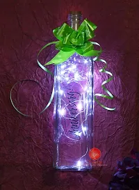 Saudeep India Happy Anniversary Bottle with =Light for Your Loved Once, Cork Light with Wire String, 20 LED, 2 Meter (6.6 ft) Battery Operated Fairy Lights DIY Decoration Multicolour-thumb1