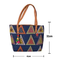 Saudeep India Hand Made Printed Ikat Traditional Shoulder Hand Bag For Women (Bag03)-thumb4