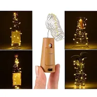 Saudeep India Wine Bottle Cork String Light Copper Wire Starry Fairy Lights Battery Powered Warm White DIY, Christmas Gift Box, Party, Decoration, Wedding (Pack of 15)-thumb2