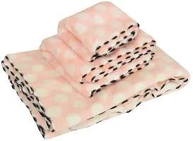 Saudeep India Trading Corporation 240 GSM 3 Piece Towel Set - Pink-thumb2