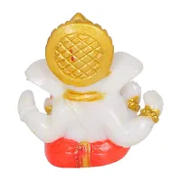Saudeep India Polyresin Meditating Lord Ganesha Idols for Home Decor, car Dashboard (Export Quality)-thumb3