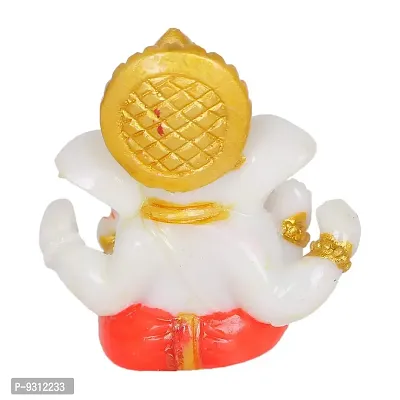 Saudeep India Polyresin Meditating Lord Ganesha Idols for Home Decor, car Dashboard (Export Quality)-thumb4