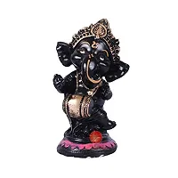 Saudeep India, Hand Made Resine Little Ganesh Dancing Sculpture | Showpiece for Home  Office Decor-thumb2