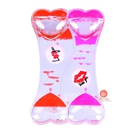 Saudeep India Valentines's Gift for Girlfriend/Boyfriend Love Kiss Timer Wheel Droplet Timer Hourglass Shape-thumb2