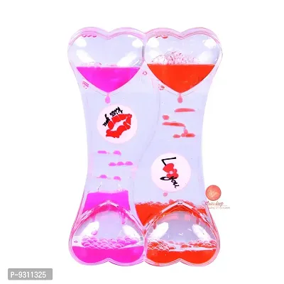 Saudeep India Valentines's Gift for Girlfriend/Boyfriend Love Kiss Timer Wheel Droplet Timer Hourglass Shape-thumb2