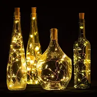 Saudeep India Wine Bottle Cork String Light Copper Wire Starry Fairy Lights Battery Powered Warm White DIY, Christmas Gift Box, Party, Decoration, Wedding (Pack of 5)-thumb3