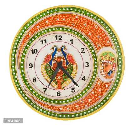 Saudeep India Trading Corporation Marble Stand Clock (23 cm x 23 cm, SIMM9SW-1)