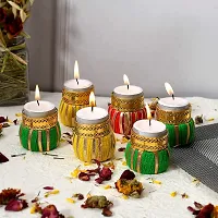 Saudeep India Tom Tom Tealight Candle | Barrel Shaped Tea-Light Candle | Drum Shaped Tea Light Candle for Diwali Decoration/Gift (Pack of 24)-thumb2