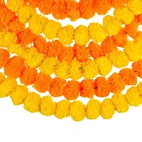 Saudeep India Traditional Marigold Fluffy Flowers Garlands Toran for Door Hanging Home Decoration for Main Door - Ideal for Traditional, Inauguration Parties, Festivals, Diwali(Pattern 06)-thumb3