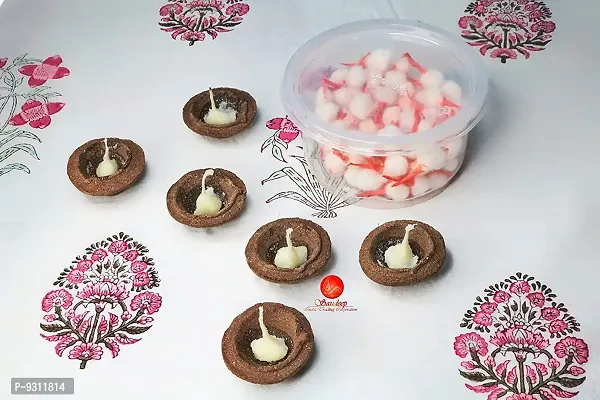 Saudeep India Diya for Puja | Clay | Diya Holder Decorative | Diya Lamps for Pooja | Diwali Gifts and Decoration mitti Diya for Diwali Decoration (Phool Batti(150pcs))-thumb2