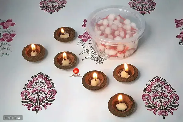 Saudeep India Diya for Puja | Clay | Diya Holder Decorative | Diya Lamps for Pooja | Diwali Gifts and Decoration mitti Diya for Diwali Decoration (Phool Batti(150pcs))-thumb4