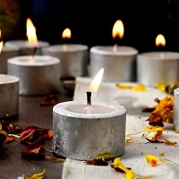 Saudeep India Tealight Candles | 9 Hour Long Time Buring Wax Tealight Candle | Unscented Tea Light Candles (100)-thumb2