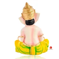 Saudeep India, Handcrafted Resine Little Ganesh Sculpture | Showpiece for Home  Office Decor (New Ganesh Dhol)-thumb2