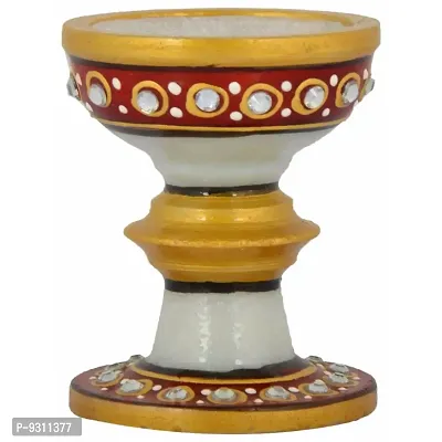 Saudeep India Trading Corporation Marble Pooja Thali