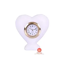 SAUDEEP INDIA Doctor Desk Marble Table Heart Clock for Decor and Paper Weight-thumb2