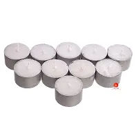 Saudeep India Tealight Candles | 9 Hour Long Time Buring Wax Tealight Candle | Unscented Tea Light Candles (Pack of 10)-thumb3