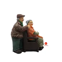 Saudeep India Polyresin Dada Dadi Couple Idol For Gift |Grand Parents Showpiece Statue | Figurine Showpiece Idol For Dada Dadi, Best Gift For Love, Valentine Day, Retirement Party, Wedding Anniversary-thumb2