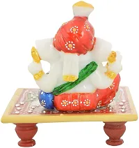 Saudeep India Trading Corporation Marble Chowki Ganesh (10 cm x 10 cm, Set of 50, SIWCPA035(1))-thumb2