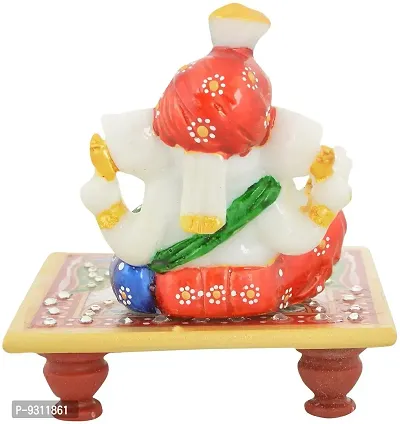 Saudeep India Trading Corporation Marble Chowki Ganesh (10 cm x 10 cm, Set of 50, SIWCPA035(1))-thumb3