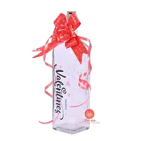 Saudeep India Battery Operated Happy Valentine's Day Bottle with 2 m/6.6 ft 20 LED Cork Light with Wire String (Multicolour)-thumb3