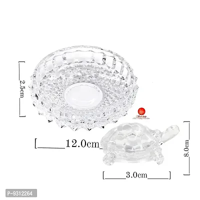 Saudeep India Vastu Feng Shui Crystal Turtle Tortoise with Plate for Good Luck Feng Shui Tortoise Turtle (Export Quality)-thumb5