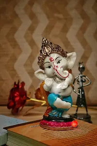Saudeep India, Handcrafted Resine Little Ganesh Sculpture | Showpiece for Home  Office Decor (Blessing Ganesh)-thumb4