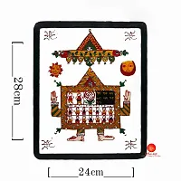 Saudeep India Beautiful Wooden AHOI Ashtami Pata for Festival Puja(28x24 cm)-thumb1