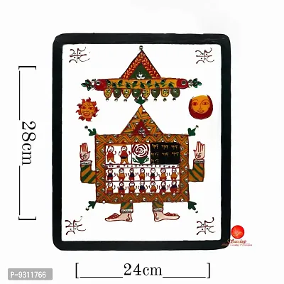 Saudeep India Beautiful Wooden AHOI Ashtami Pata for Festival Puja(28x24 cm)-thumb2